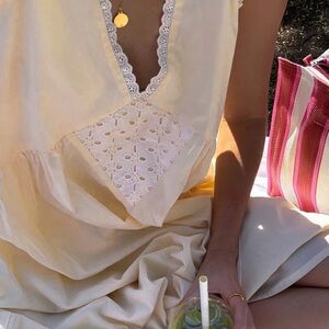 Vintage Cotton Gown in Butter